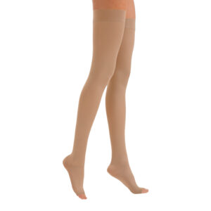 Κάλτσες Ριζομηρίου με Σιλικόνη ccl.1 COTTON-RAL Ανοιχτά Δάχτυλα Μπεζ 18-21mmHg
