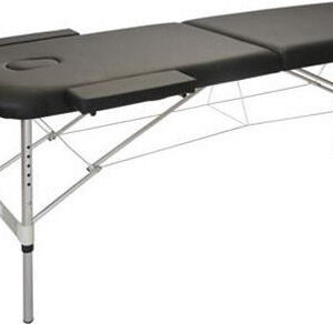 Κρεβάτι Μασάζ και Φυσικοθεραπείας Φορητό/Πτυσσόμενο Μαύρο από Μέταλλο 185x60εκ.